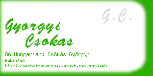 gyorgyi csokas business card
