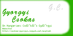 gyorgyi csokas business card